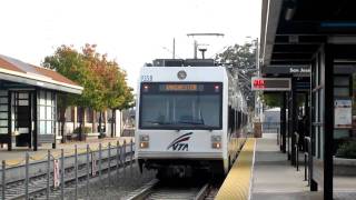 preview picture of video 'VTA Light Rail at San Jose Diridon Station'