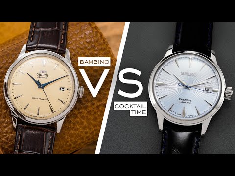Two Of The BEST Affordable Mechanical Dress Watches - Orient Bambino vs. Seiko Cocktail Time