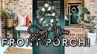 SPRING FRONT PORCH DECOR 2022! | Small Front Porch Decorating Ideas | Modern Spring Decor