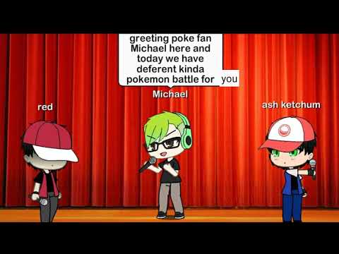 Ash vs red RAP battle gacha animation