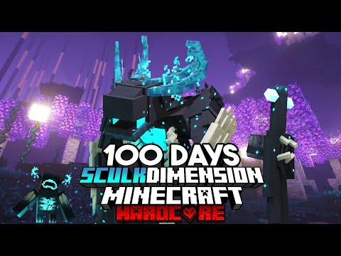 100 Days in a SCULK DIMENSION in Minecraft Hardcore... Here's What Happened.