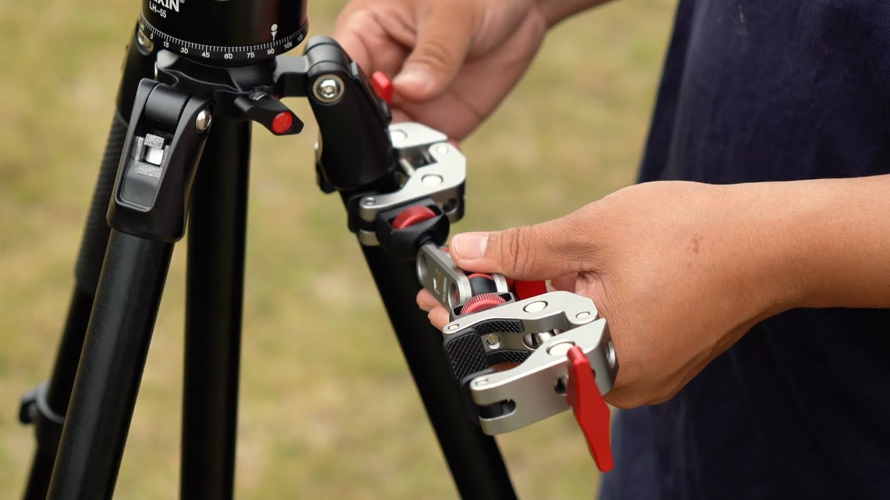 CAME-TV Detachable Double Clamp Mount Kit with Dual 360° Ball Heads