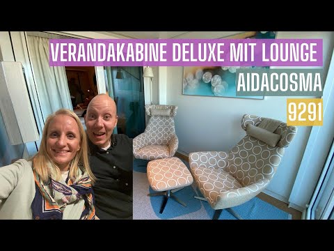 AIDAcosma - Verandakabine Deluxe mit Lounge 9291 - Kompakter Rundgang