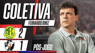 MIRASSOL 2 X 1 VASCO: COLETIVA DE FERNANDO DINIZ AO VIVO APÓS DERROTA NO BRASILEIRÃO