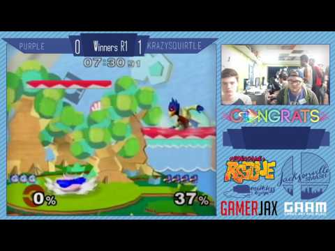Jax Smash Weekly 1/26 - Purple(Jiggly Puff) Vs Krazy Squirtle(Falco) - Melee Winners R1