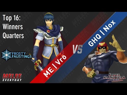 Frosty Faustings IX - ME | Vro (Marth) vs. GHQ | Nox (Captain Falcon) - SSBM - Top 16, WQ