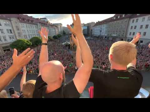 Der Partybus des SC Magdeburg - Deutscher Meister 2022