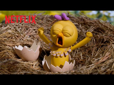 The chickens from Chicken Run have a baby now!