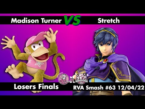 RVA Smash #63: Madison Turner (Diddy Kong) vs Stretch (Marth) - LOSERS FINALS - Smash Ultimate SSBU