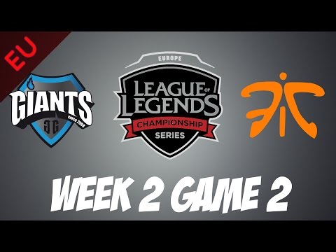 Giants vs Fnatic | Game 2 | HIGHLIGHTS | EU LCS W2D2 2017 Spring split