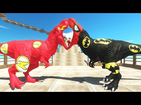 FLASH T-REX DEATH FALL - Animal Revolt Battle Simulator