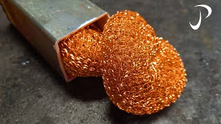 Making A Knife From 99.97% Copper Mesh