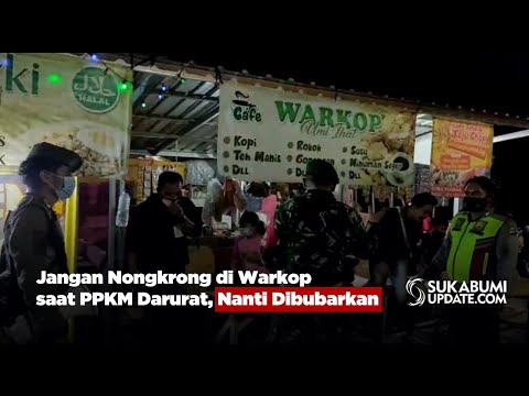 Jangan Nongkrong di Warkop saat PPKM Darurat, Nanti Dibubarkan