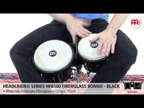 Meinl Percussion HFB100BK Headliner Series Fiberglass Bongos, Black (VIDEO) image 2