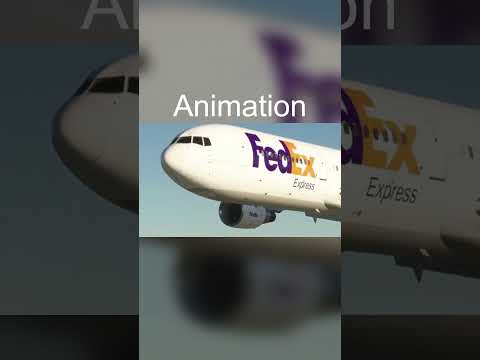Animation vs. Real Life - FedEx Express Flight 6238 #airdisasters #boeing767 #fedex #aviation