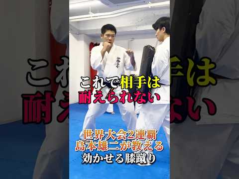 【リズムで崩す】効かせる膝蹴り　#島本道場 #karate #空手 #格闘技 #コンビネーション