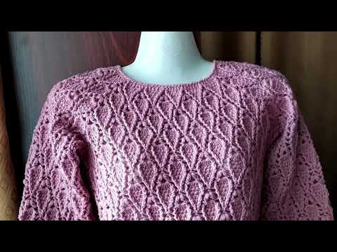 bluza crosetata Aer de primavara/ easy blouse/ джемпер крючком