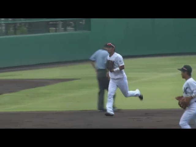 【ファーム】マリーンズ・三家 正確なスローイングで生還阻止!! 2020/9/13 M-S(ファーム)