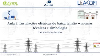 Aula 2 - Instalações elétricas de baixa tensão - Normas técnicas e simbologia