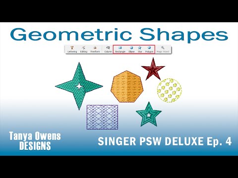 How to Create a Custom Embroidery Design with PSW Deluxe: Geometric Shape Tools