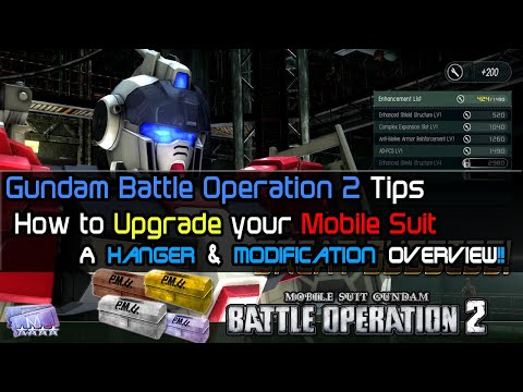 Gundam Battle Operation 2 Tips Hangar Overview - How to Upgrade & Modify your Suits!