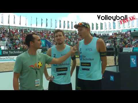 Interview nach Viertelfinaleinzug von Nils Ehlers und Lars Flüggen bei der DM 2018