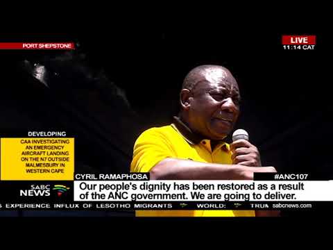 ANC President addresses ANC supporters in Port Shepstone  #ANC107