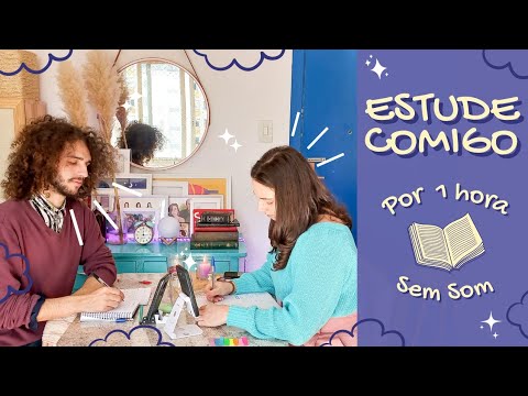 ESTUDE COMIGO por 1 hora | Study With Me | Hiperfoco | 1 hora sem  pausas | Sem Som #14