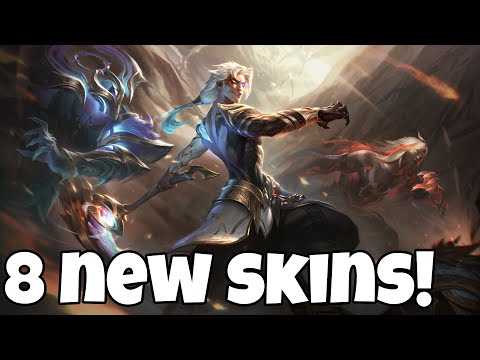 8 NEW SKINS Nightbringer Dawnbringer Yone Kayn Morgana Lillia Tryndamere Vex League of Legends