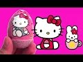 Surprise eggs Unboxing Hello Kitty Toys Huevos Chocolate Kinder Sorpresa egg
