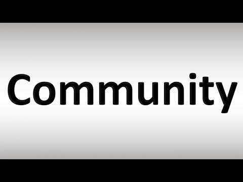 How to Pronounce Community