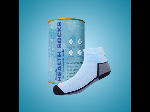 Gray plain leno diabetic health socks truly therapeutic sock...