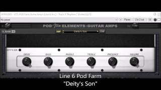 Diezel High Gain Amp Sim Shootout - Grind Machine vs. Pod Farm vs. Thermionik vs. Revalver