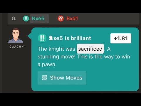 The most common brilliant move in chess (5 moves)