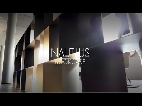 Nautilus design bookcase