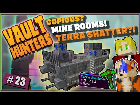 DESTROYING Mine rooms with Terra Shatterers - Vault Hunters (23) - Modded Minecraft