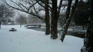 preview picture of video 'Wolverine Michigan Sturgeon River in the winter.'