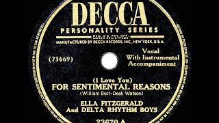 1947 HITS ARCHIVE: (I Love You) For Sentimental Reasons - Ella Fitzgerald &amp; Delta Rhythm Boys