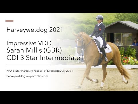 Sarah Millis and Impressive VDC CDI 3 Star Inter I; NAF 5* Hartpury Festival of Dressage 2021