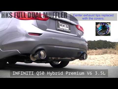 INFINITI Q50 Hybrid Premium HKS FULL DUAL MUFFLER