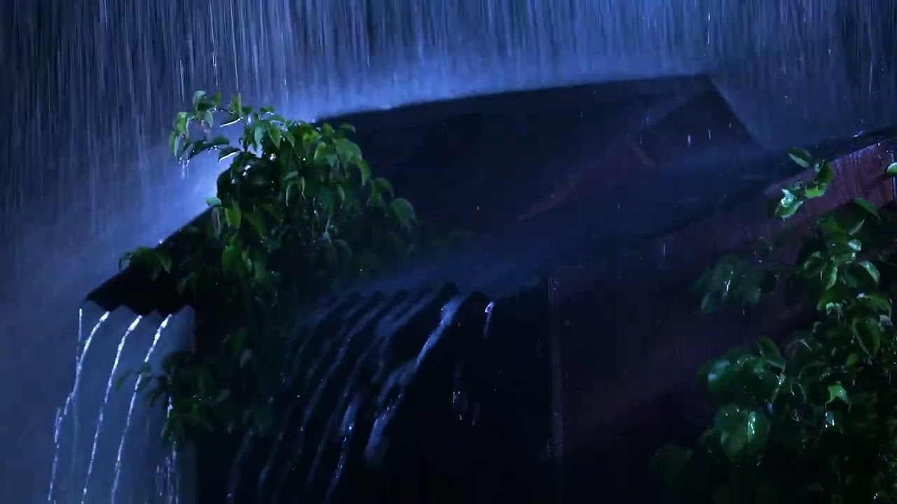 Sleep Instantly & Wake Up Full Of Energy with Heavy Rainstorm on Tin Roof & Mighty Thunder at Night