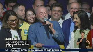 Reeleito presidente, Lula agradece apoio do povo e 'sobretudo das mulheres'