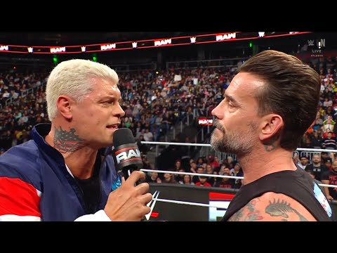 CM Punk comes face-to-face with Cody Rhodes | WWE RAW 1/27/2025