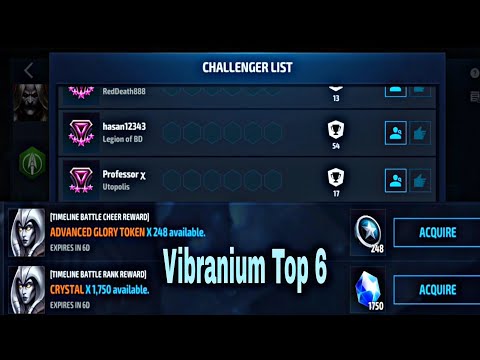 Vibranium Top 6 | First Time In Challenger League - Marvel Future Fight