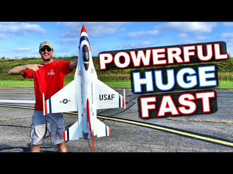 RC SMART Jet can Clock OVER 100 MPH!!! - E-Flite F16 Thunderbirds