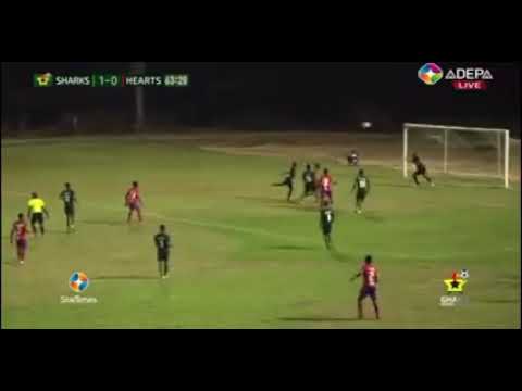 Hearts striker Victor Aidoo scores a wonder goal against Elmina Sharks