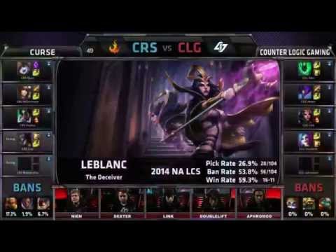 Curse vs CLG | 2014 NA LCS Spring split S4 W11D2 G3 | CRS vs CLG SuperWeek 11 Day 2 full game HD
