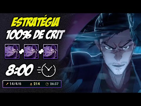 YASUO COM 100% DE CRÍTICO AOS 8 MIN DE GAME! | ESTRATÉGIA INS4NAMENTE BROKEN