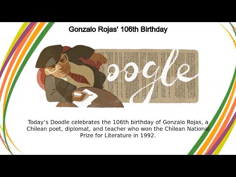 Gonzalo Rojas | Gonzalo Rojas' 106th Birthday