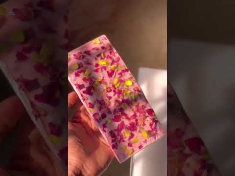 Rose petals Bar Chocolate🌹| Choco Palette🍫| Chocolate recipes ❤️ #chocolatemaking